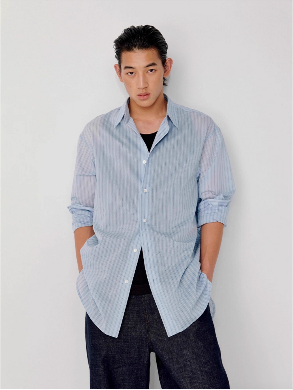 STRIPED RELAX SHIRT