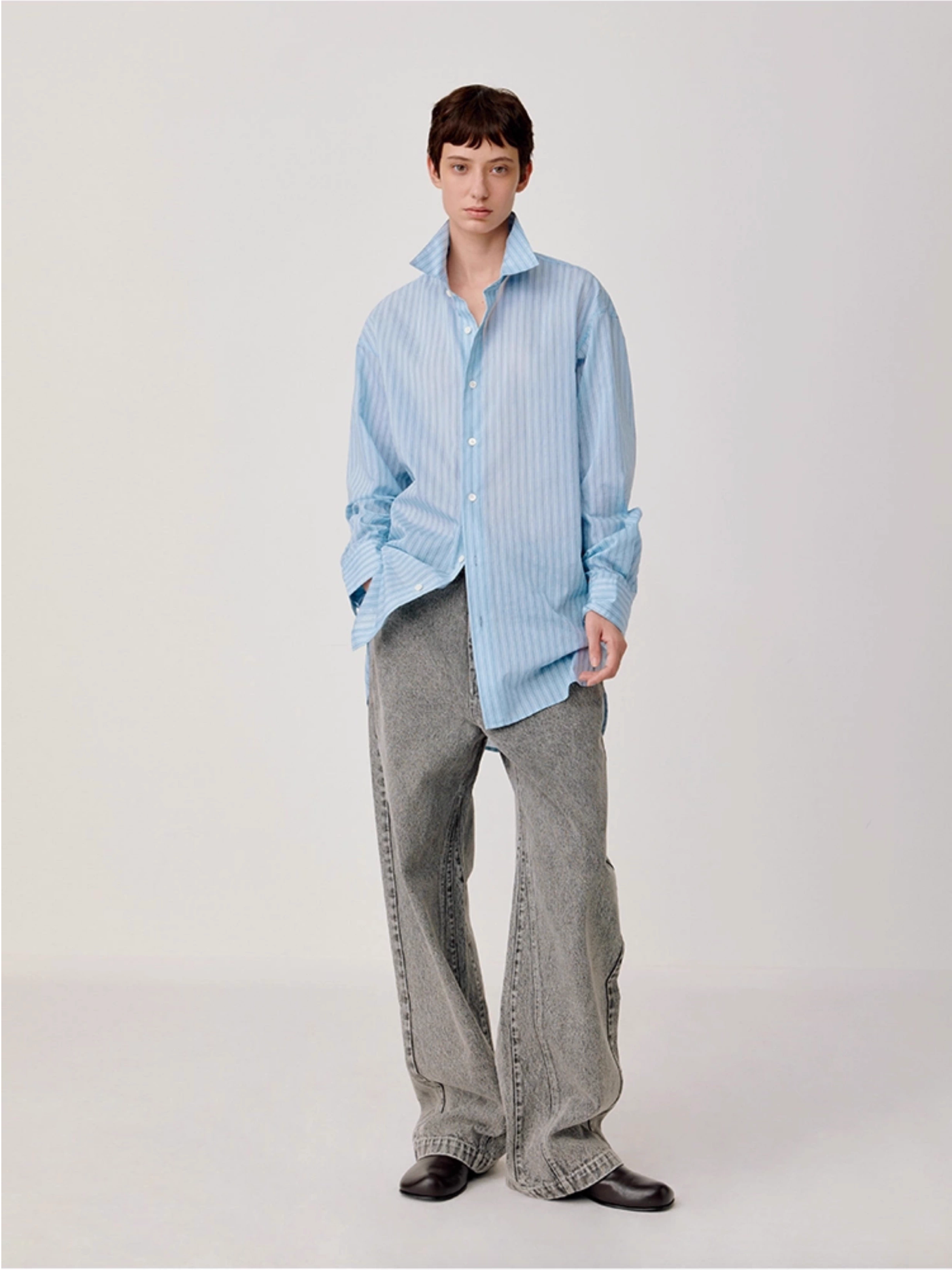 STRIPED RELAX SHIRT