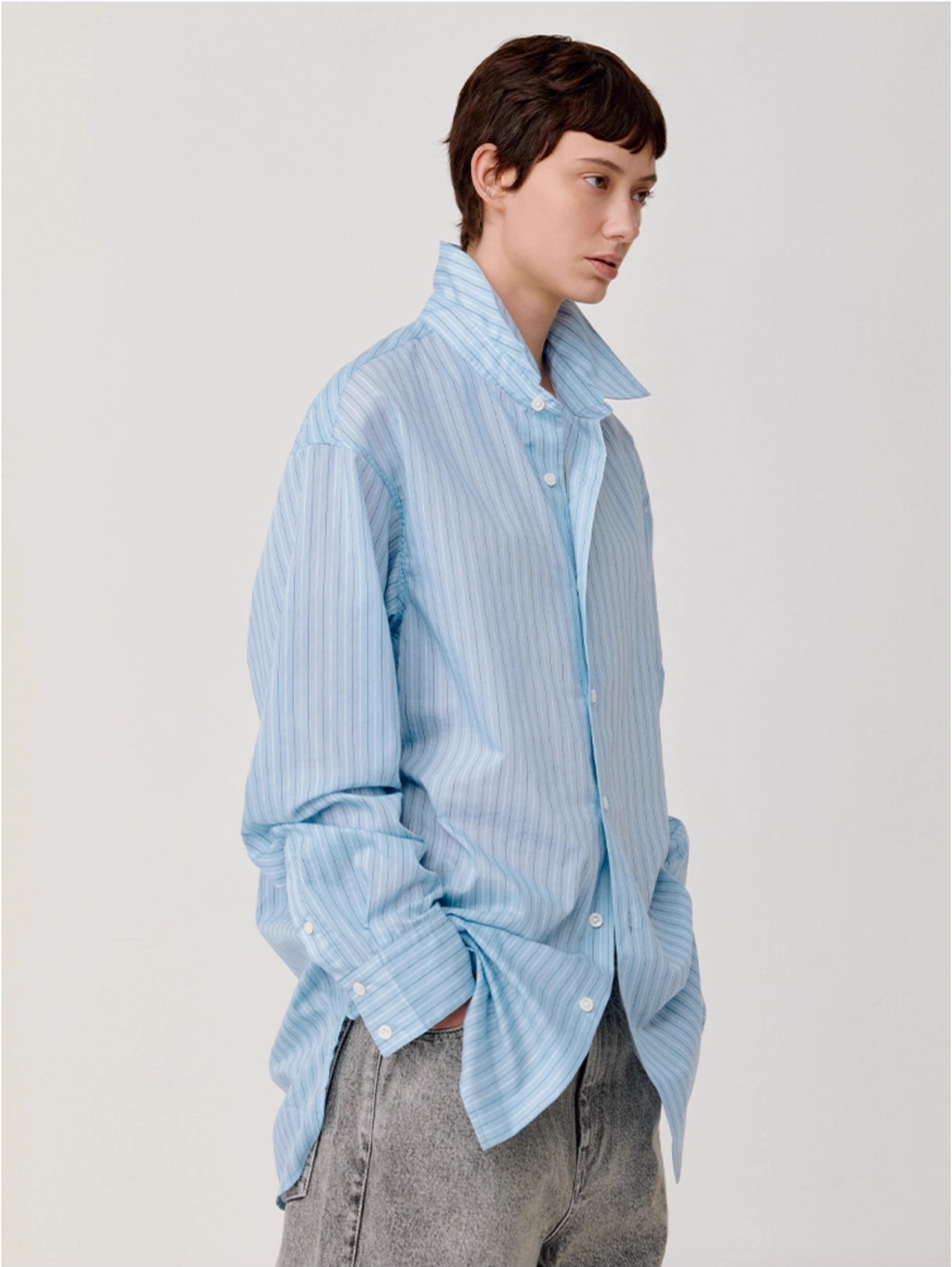 STRIPED RELAX SHIRT