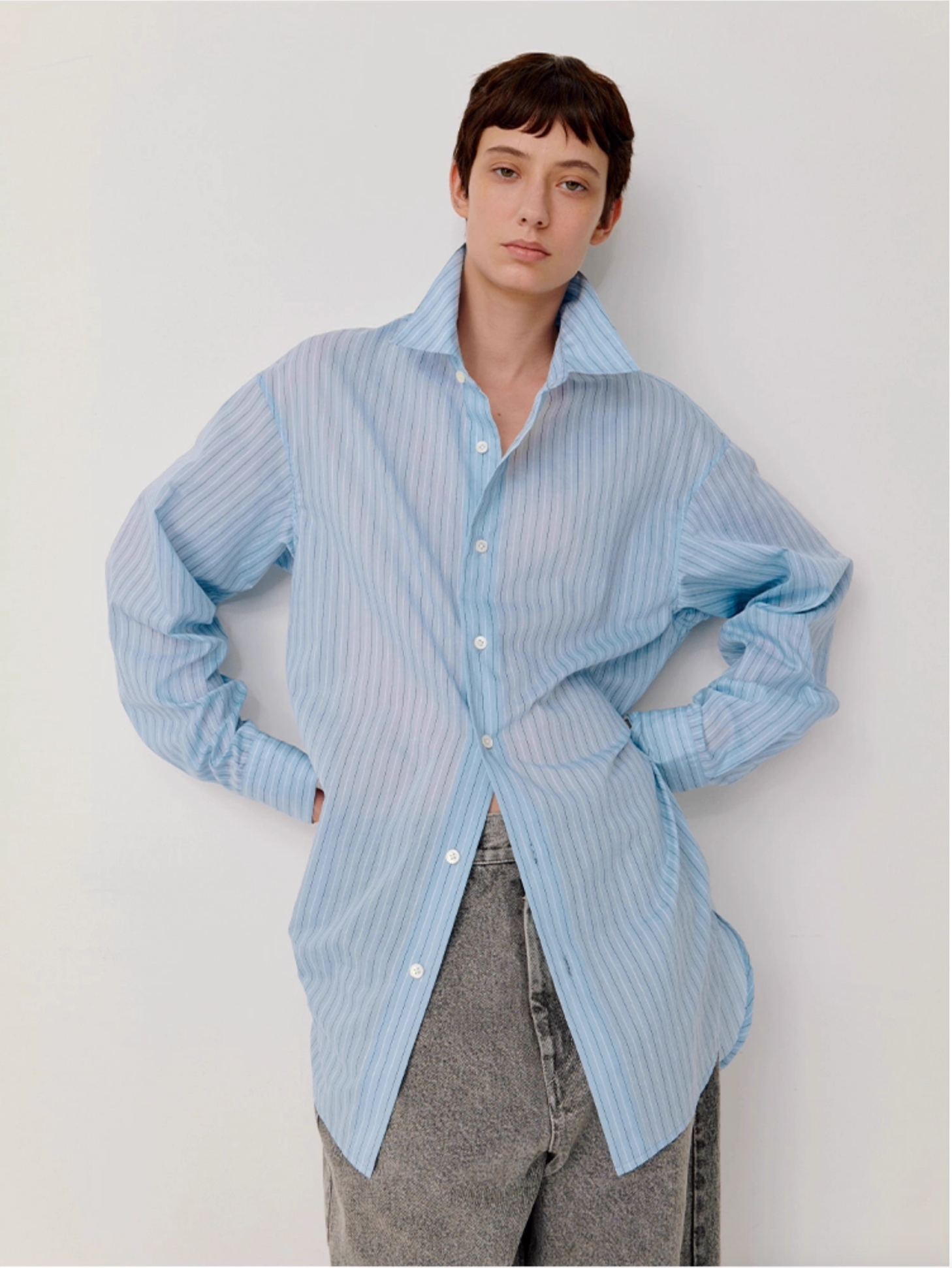 STRIPED RELAX SHIRT