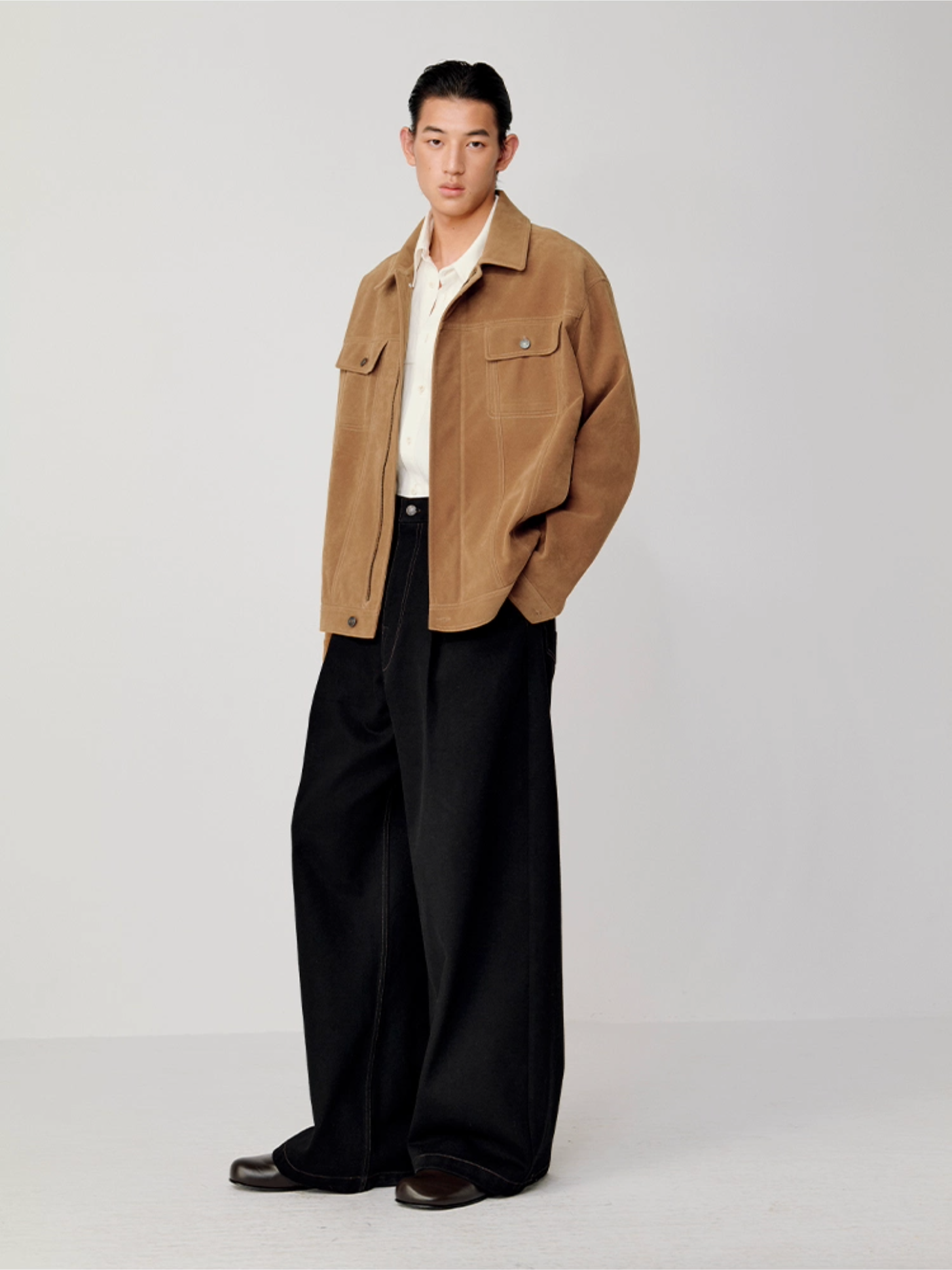 WASHED DENIM PANTS