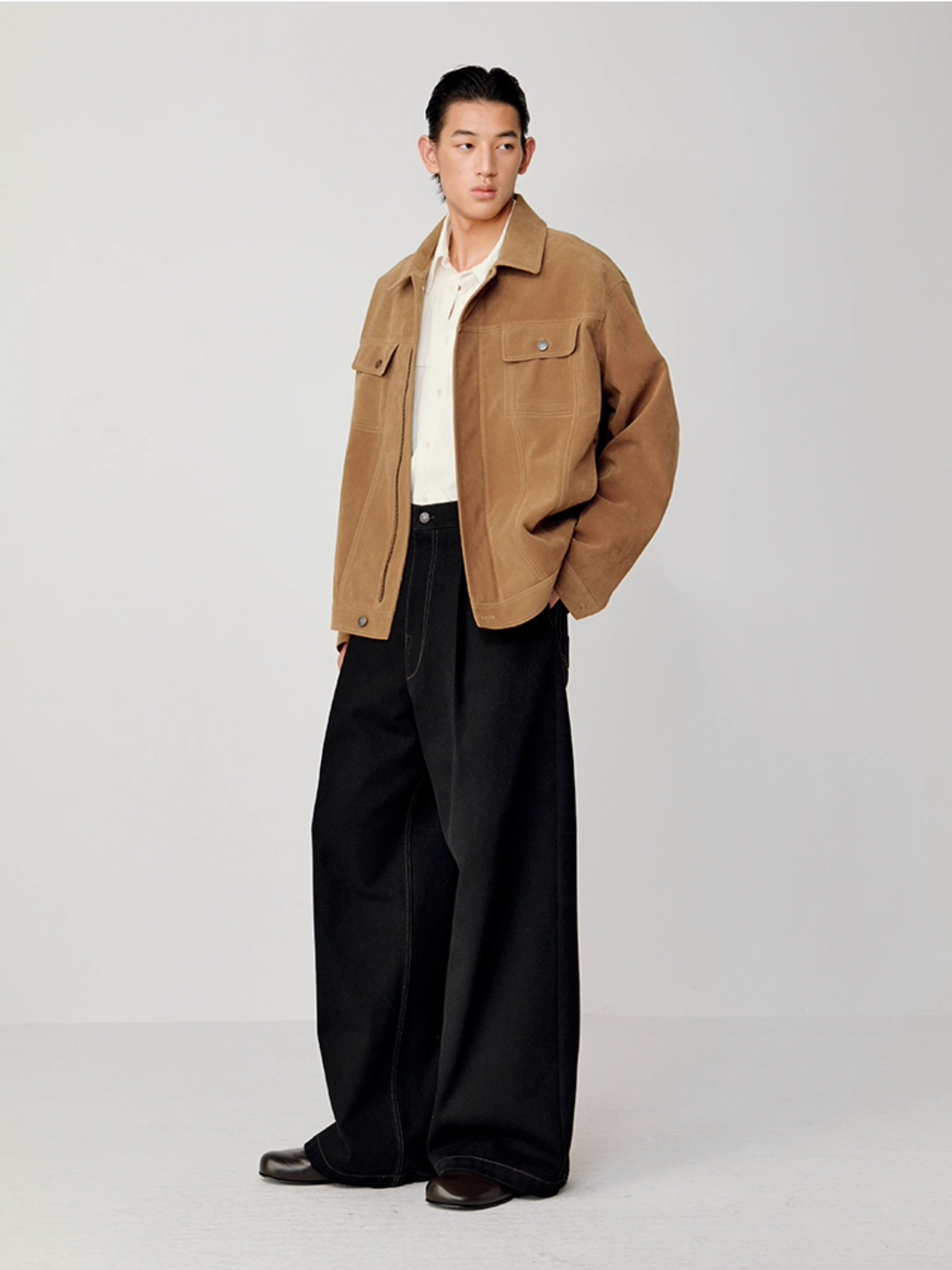 WASHED DENIM PANTS