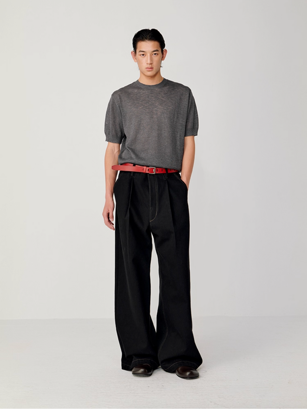WASHED DENIM PANTS