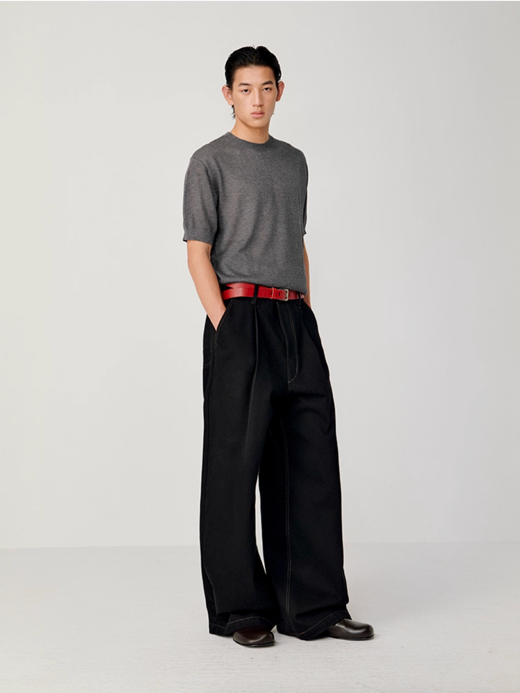 WASHED DENIM PANTS