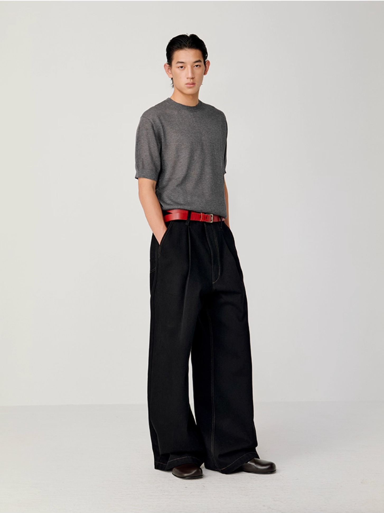 WASHED DENIM PANTS