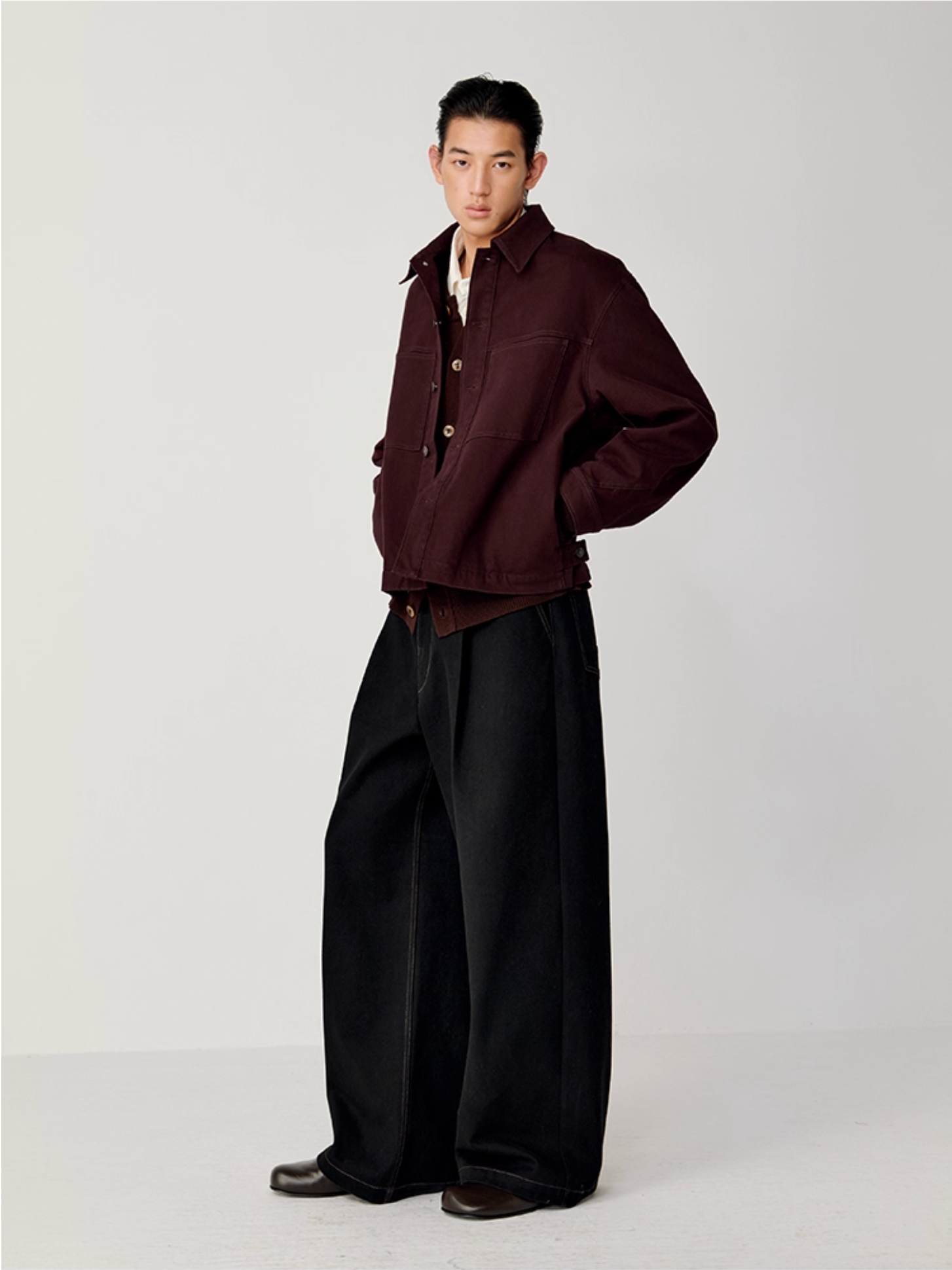 WASHED DENIM PANTS