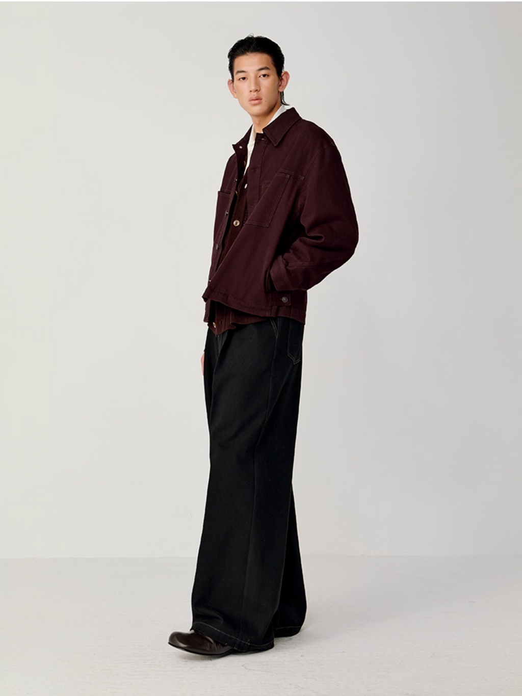 WASHED DENIM PANTS