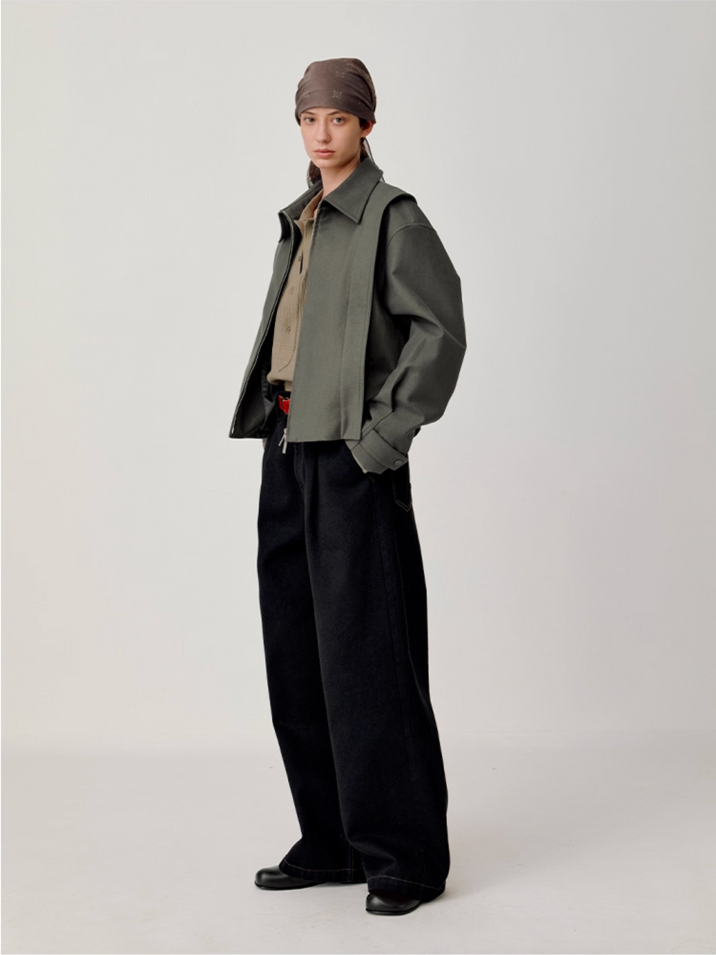 WASHED DENIM PANTS