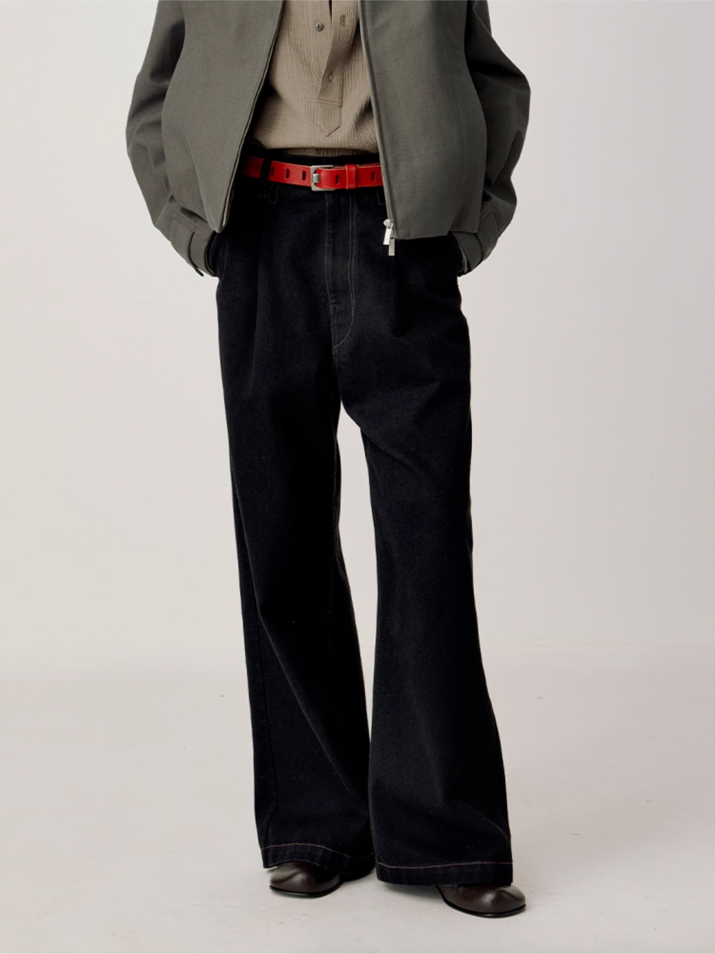 WASHED DENIM PANTS