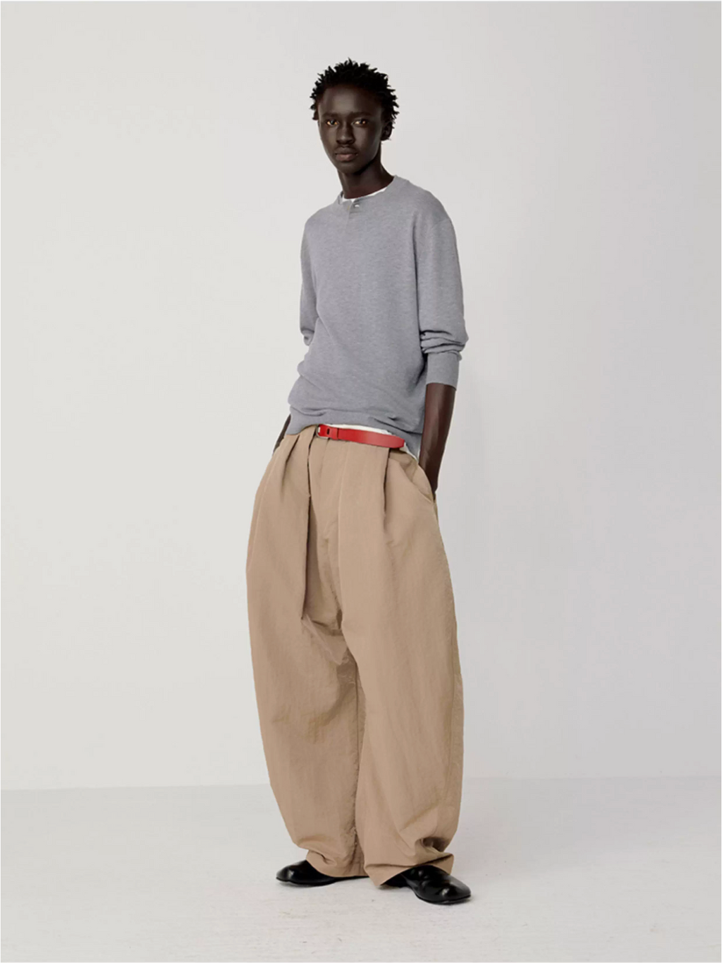 NYLON PLEAT PANTS