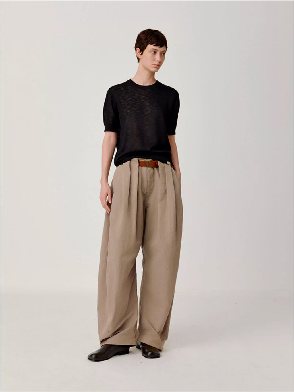 NYLON PLEAT PANTS