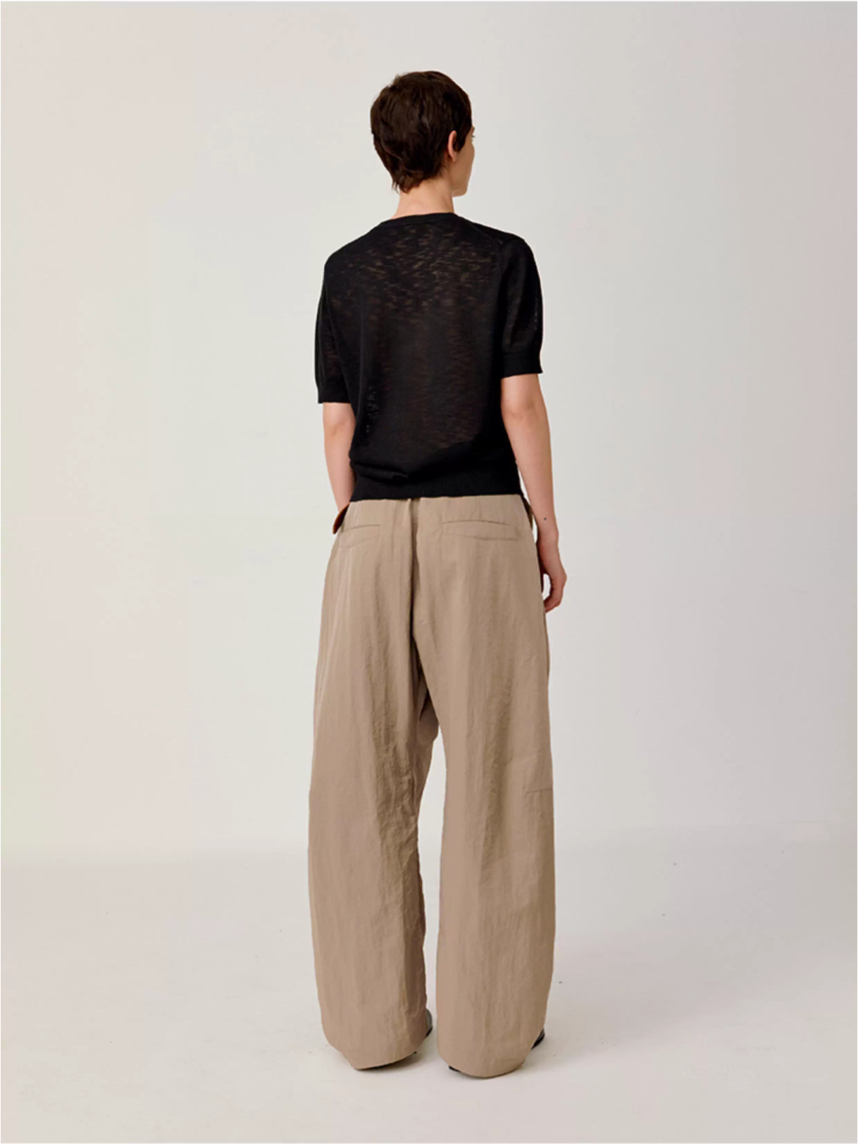 NYLON PLEAT PANTS