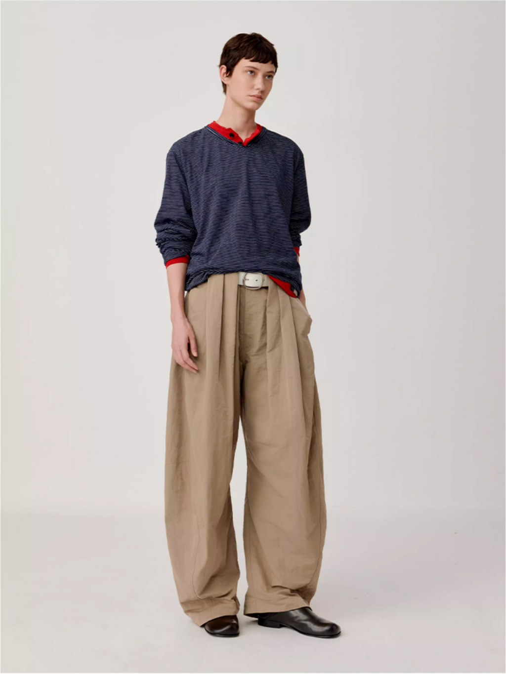 NYLON PLEAT PANTS