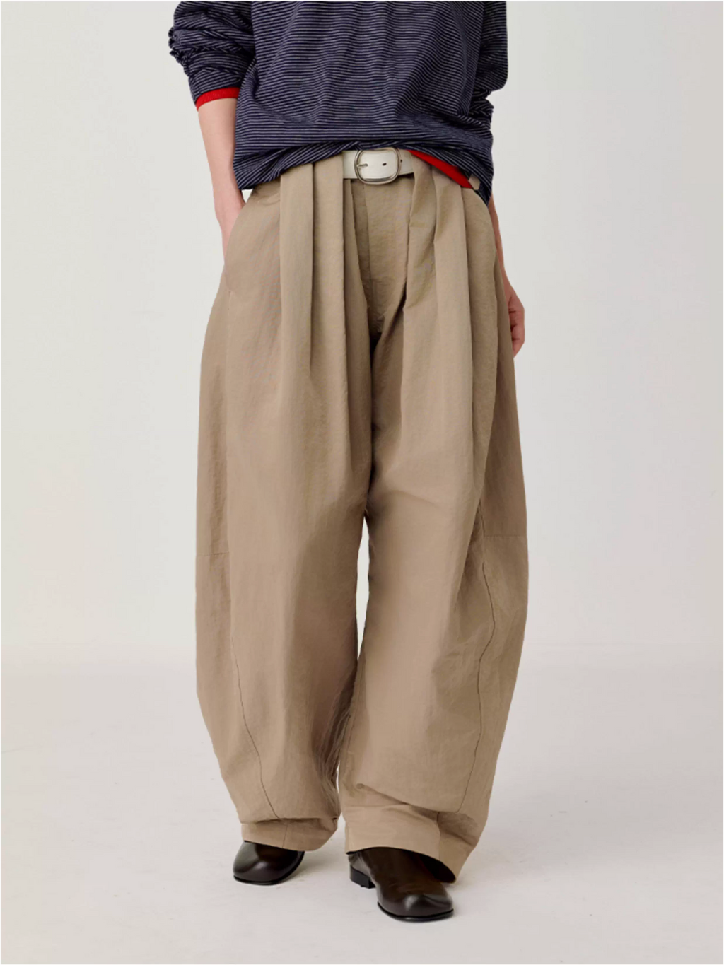 NYLON PLEAT PANTS