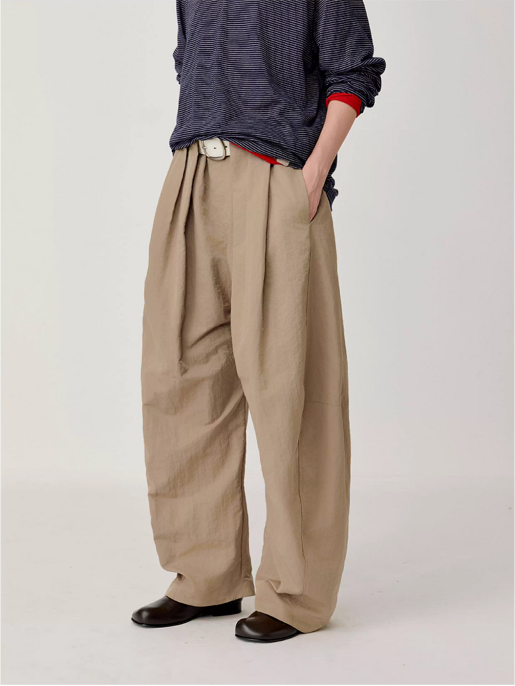 NYLON PLEAT PANTS