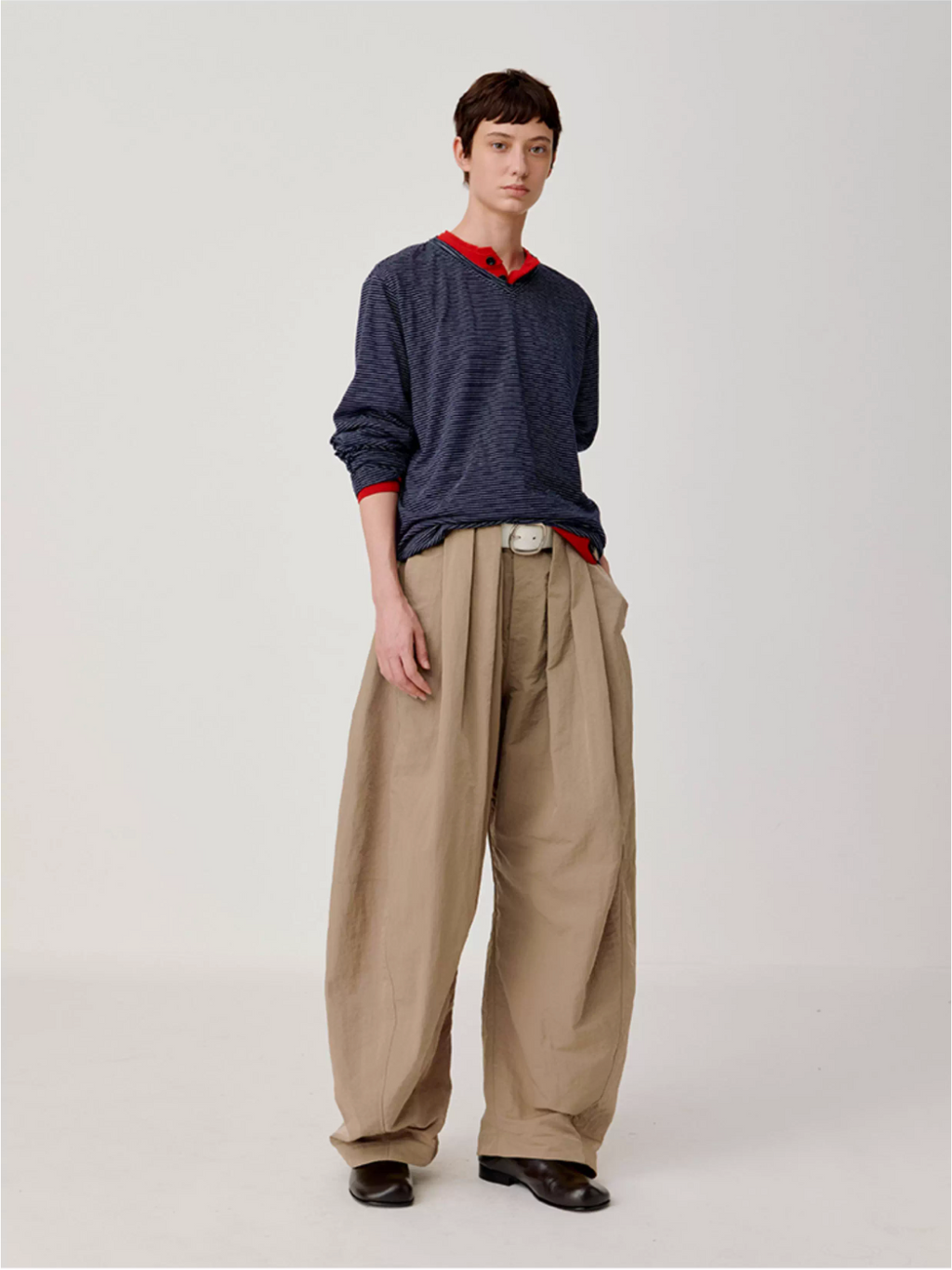 NYLON PLEAT PANTS