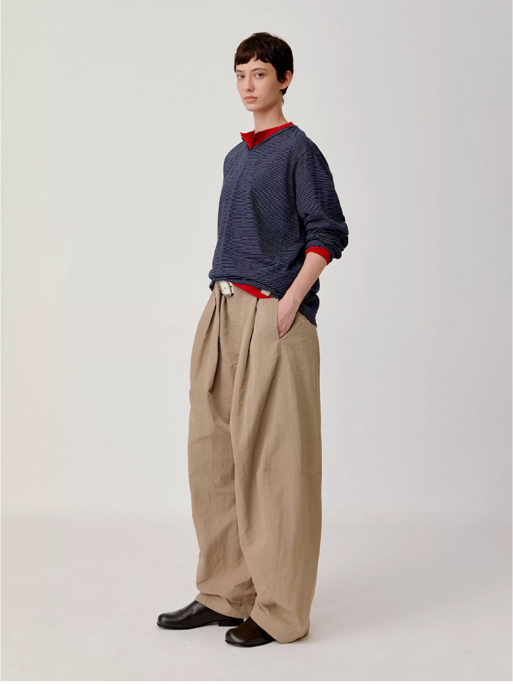 NYLON PLEAT PANTS