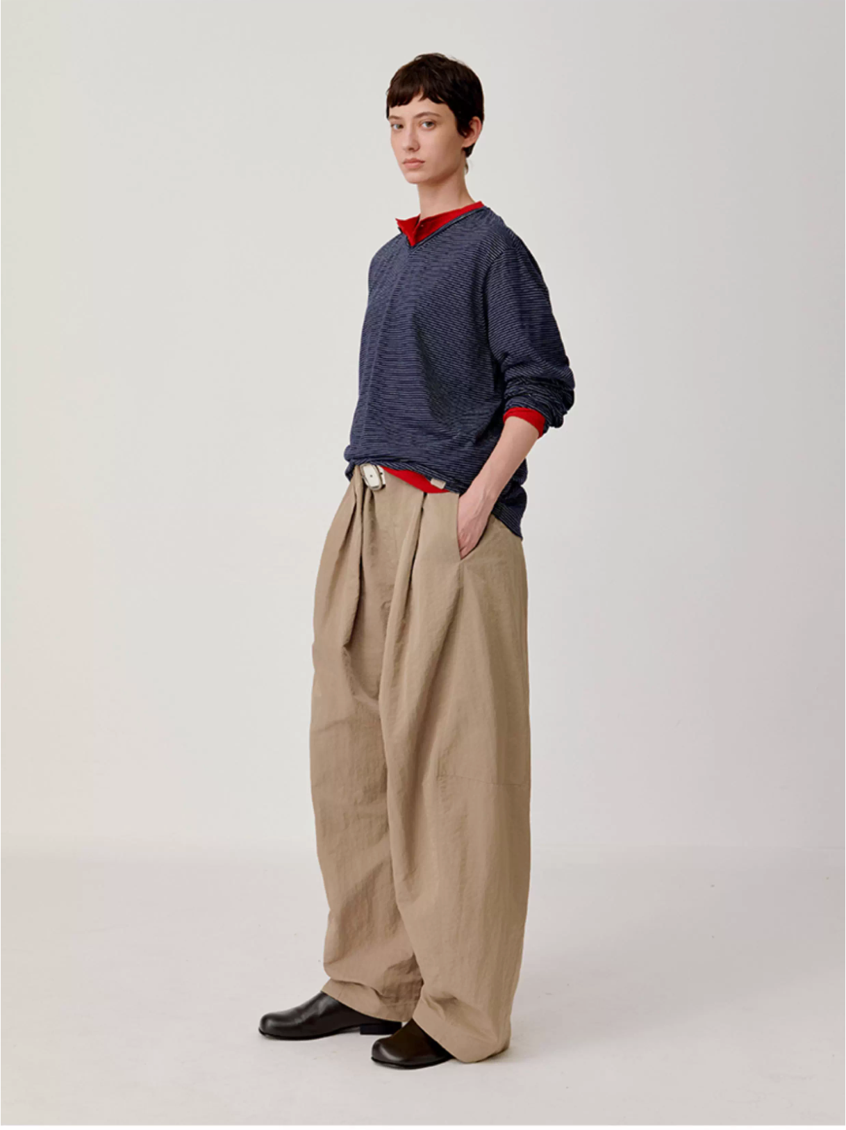 NYLON PLEAT PANTS