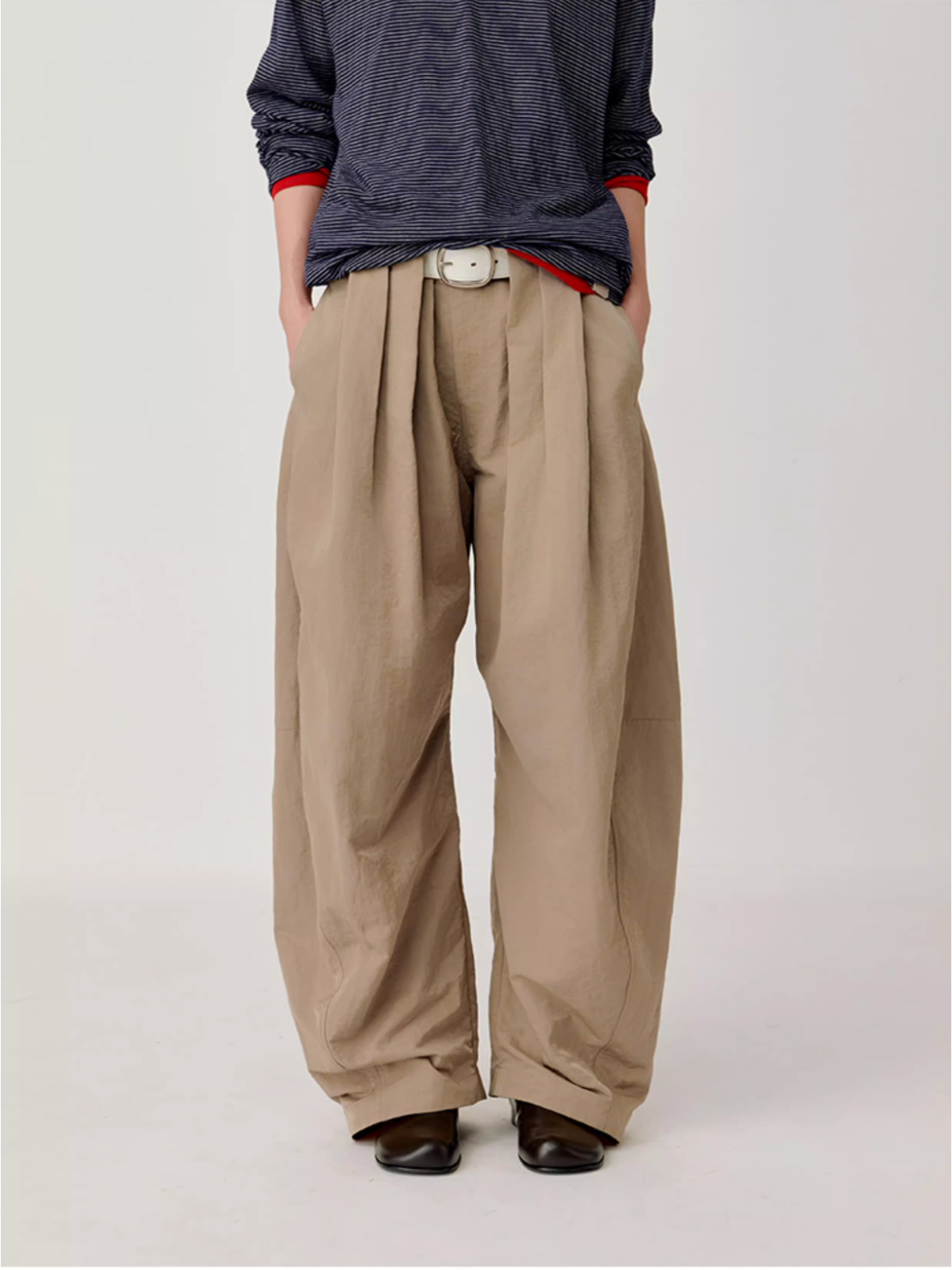 NYLON PLEAT PANTS
