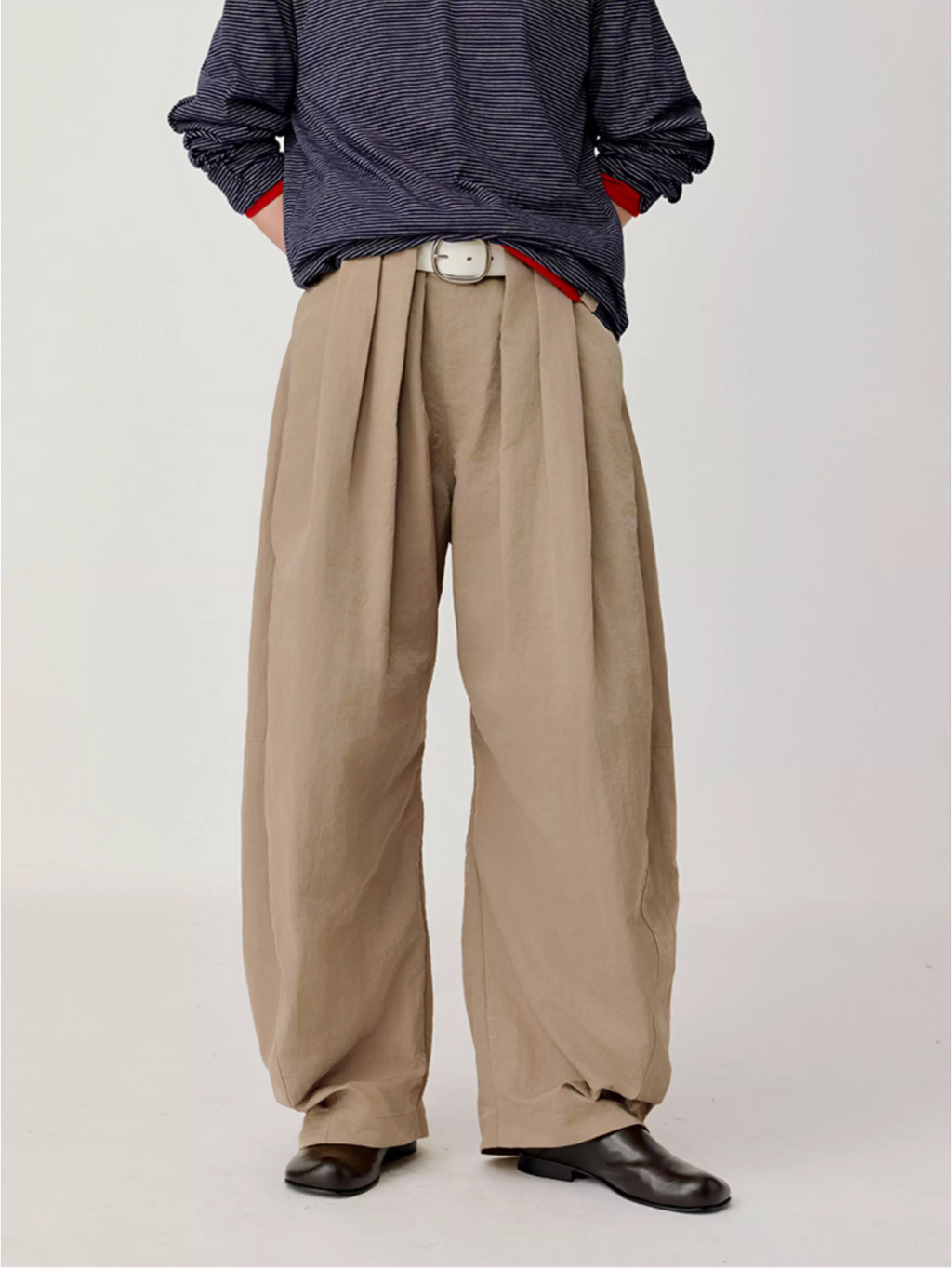 NYLON PLEAT PANTS