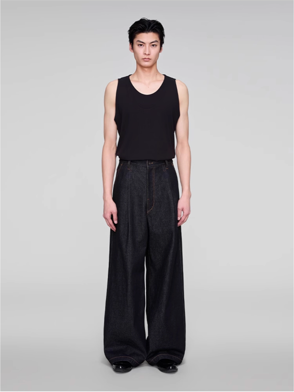 BLACK DENIM TROUSERS