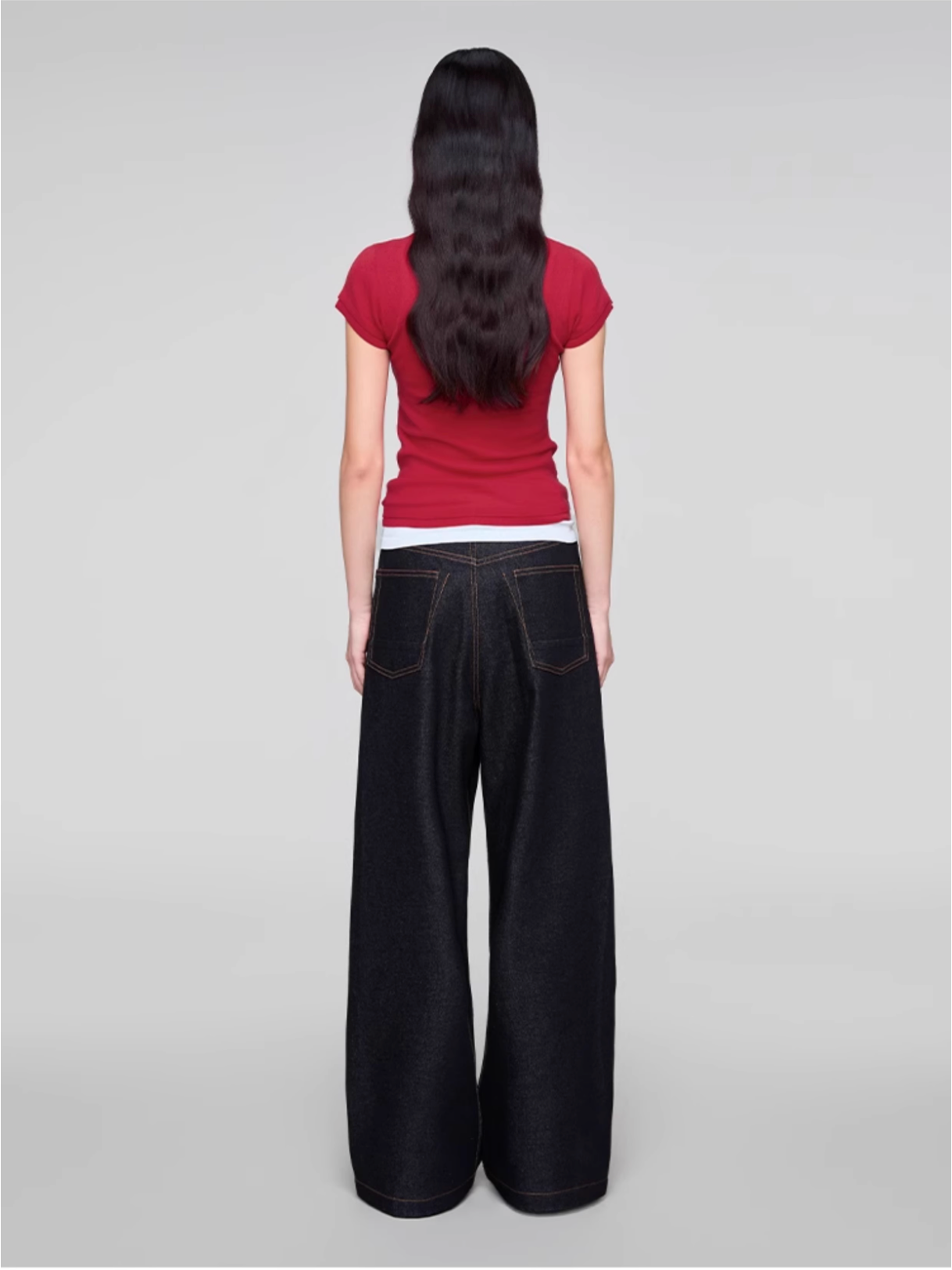 BLACK DENIM TROUSERS