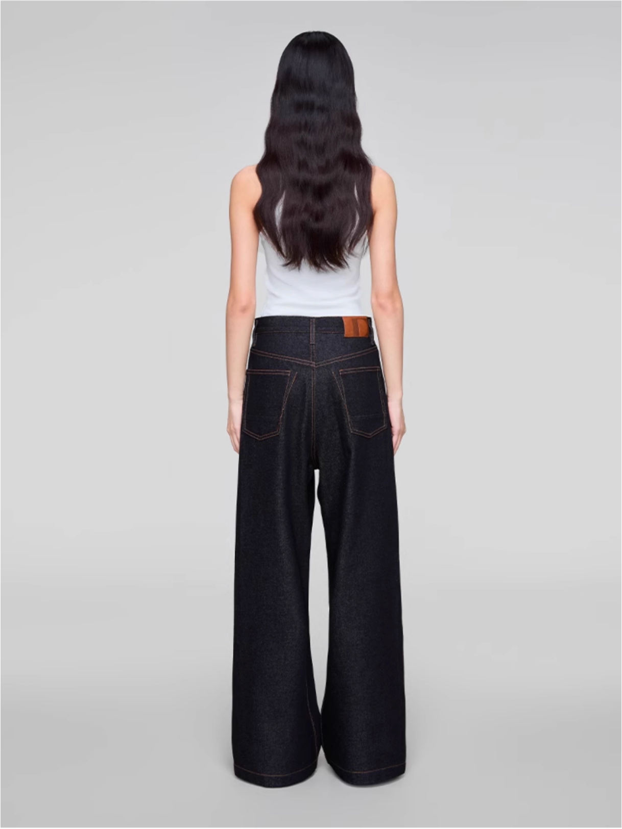 BLACK DENIM TROUSERS