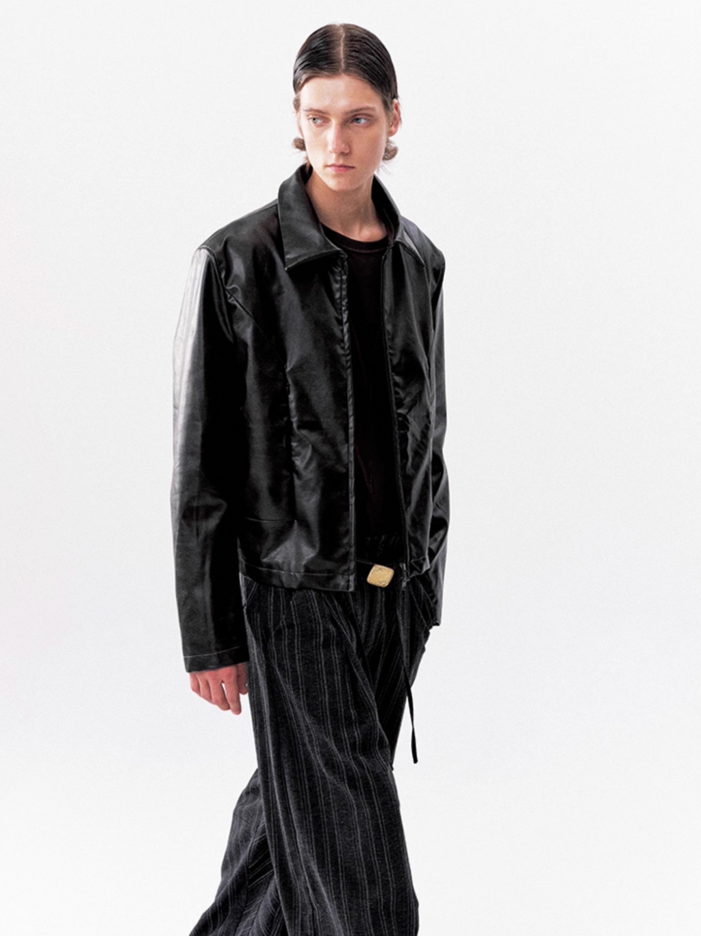 SHOULDER LEATHER JACKET