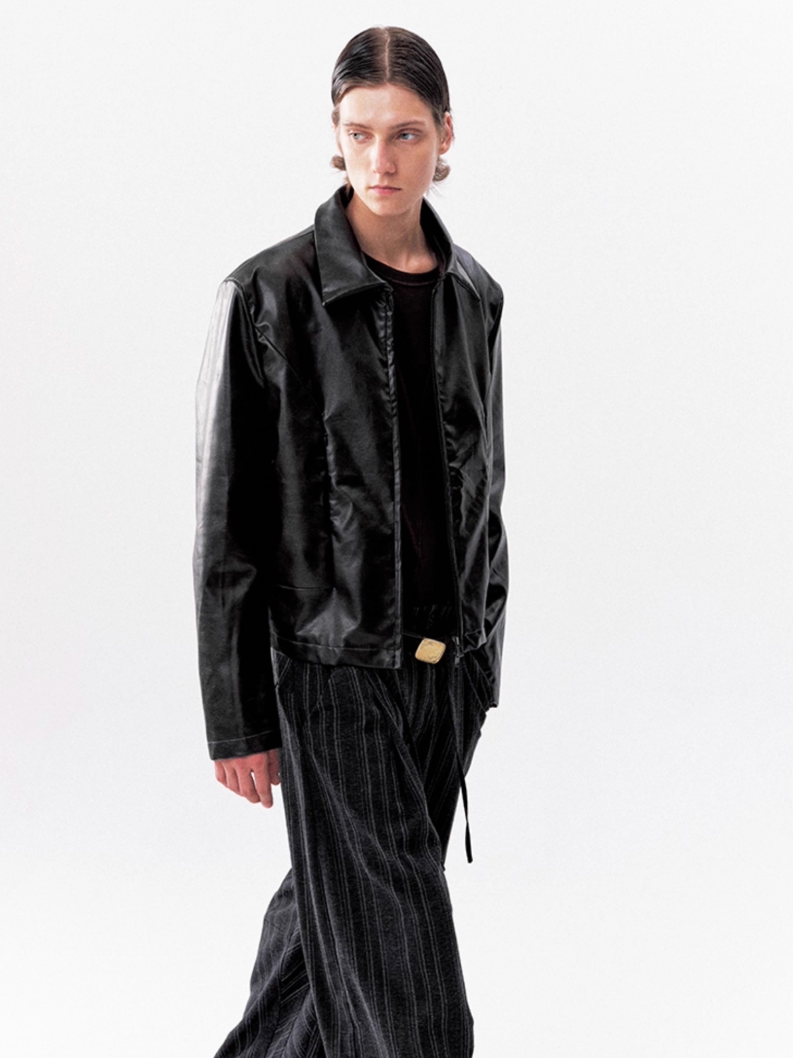 SHOULDER LEATHER JACKET