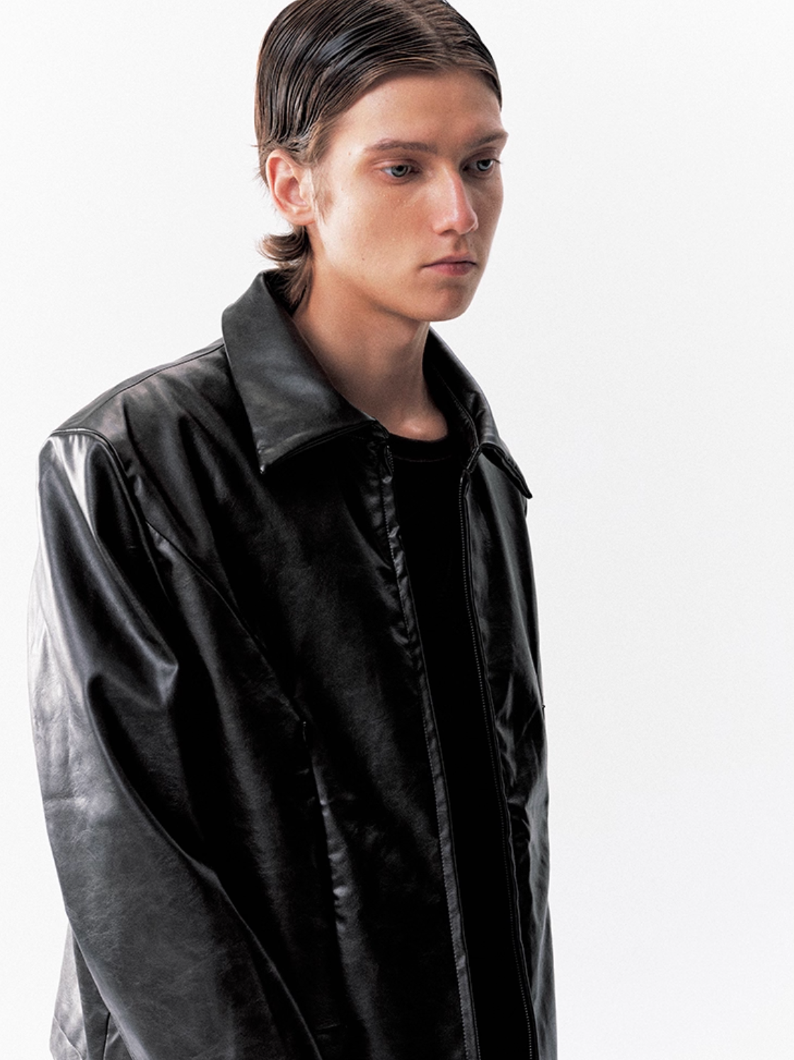 SHOULDER LEATHER JACKET