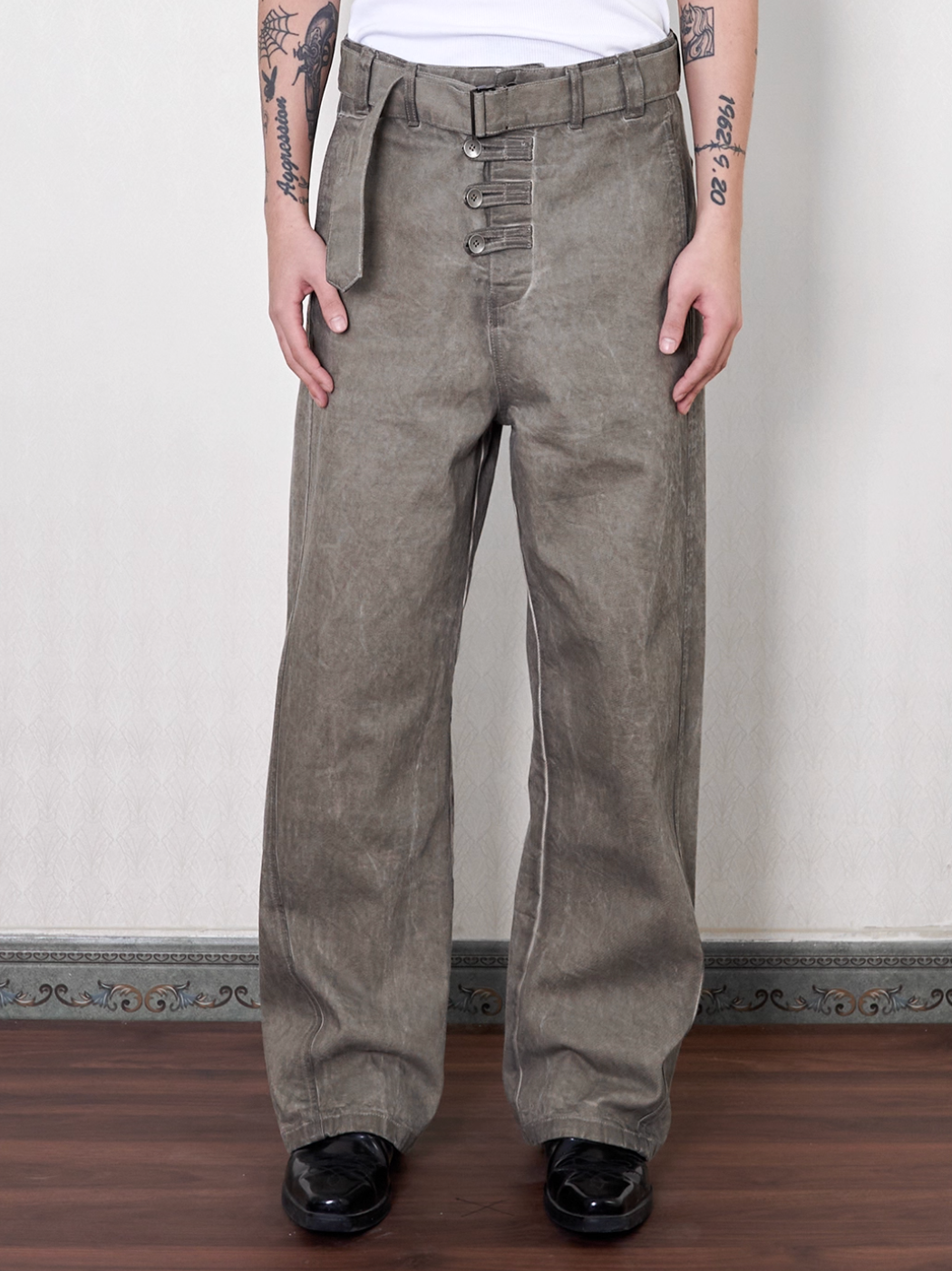 STONEWASH CANVAS PANTS