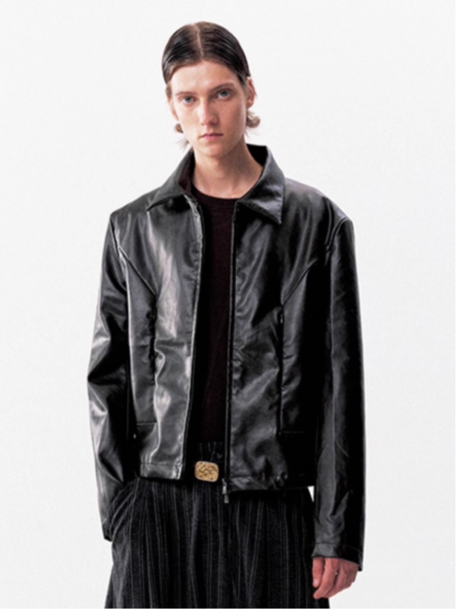 SHOULDER LEATHER JACKET
